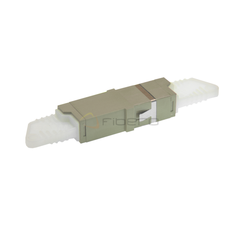 Adapter BKT FO, OM1/2, E2000, simplex, beżowy, z uszami