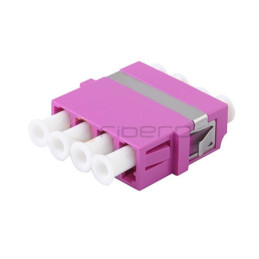 Adapter BKT FO OM4, LC, quad, filoletowy, bez uszu