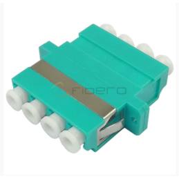Adapter BKT FO OM3, LC, quad, turkusowy, bez uszu