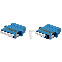 Adapter BKT FO OS1/2, LC/UPC, quad, niebieski, z uszami