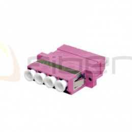 Adapter BKT FO OM4, LC, quad, filoletowy, z uszami