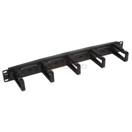 Poziomy organizator kabli BKT 19" - z metalowymi uszami i przepustem kablowym RA