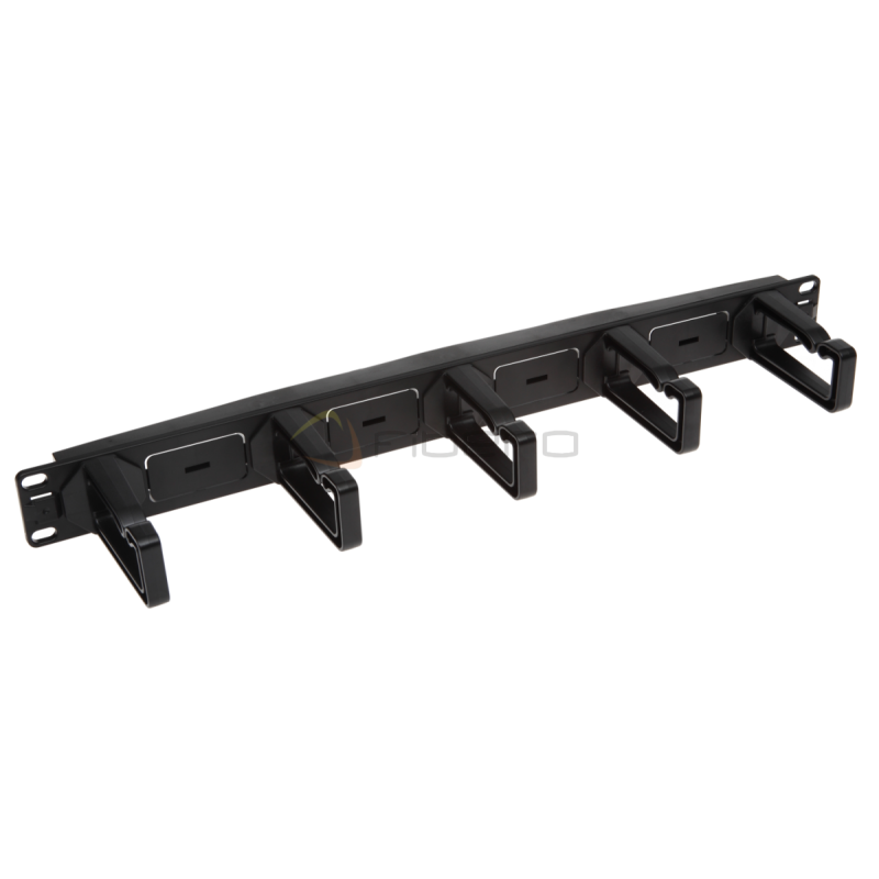 Poziomy organizator kabli BKT 19" - z metalowymi uszami i przepustem kablowym RA