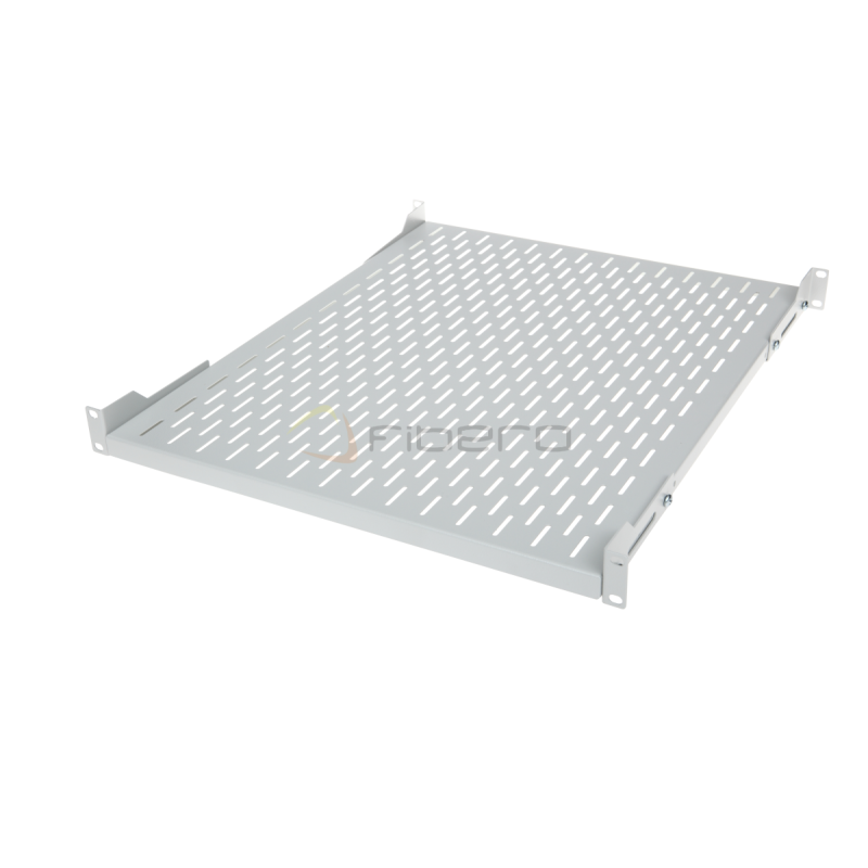 Półka stała BKT 19", 1U, o gł. 550 mm., mocowana w czterech punktach RAL 703