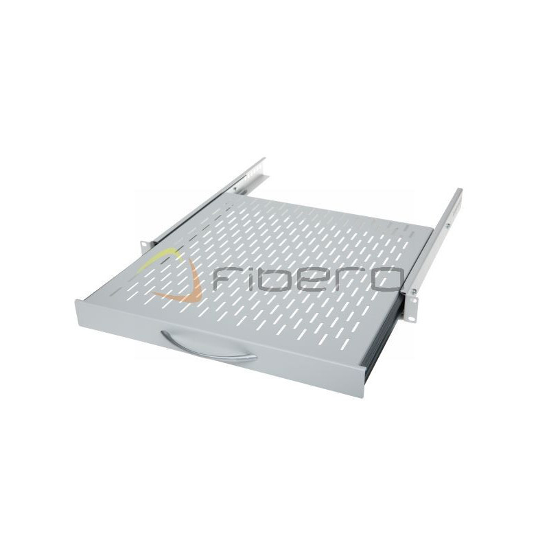 Półka ruchoma BKT 19",1U, o gł. 650mm, mocowana w czterech punktach RAL 7035