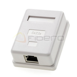 Mini puszka natynkowa 1x moduł RJ45, keystone, biała