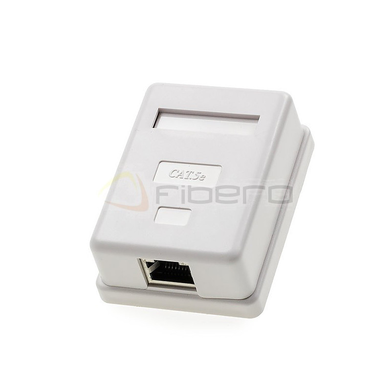 Mini puszka natynkowa 1x moduł RJ45, keystone, biała