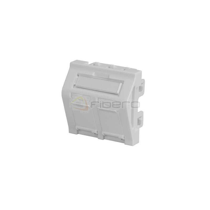 Adapter kątowy BKT 2xRJ45 (45 x 45mm) pole opisowe