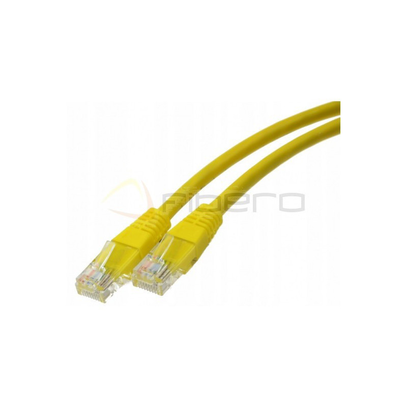 Patchcord BKT RJ45 kat.6 U/UTP LSHF, wtyk BKT zaciskany, żółty 3m
