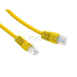 Patchcord BKT RJ45 kat.6 U/UTP LS0H, wtyk zalewany, żółty 1m
