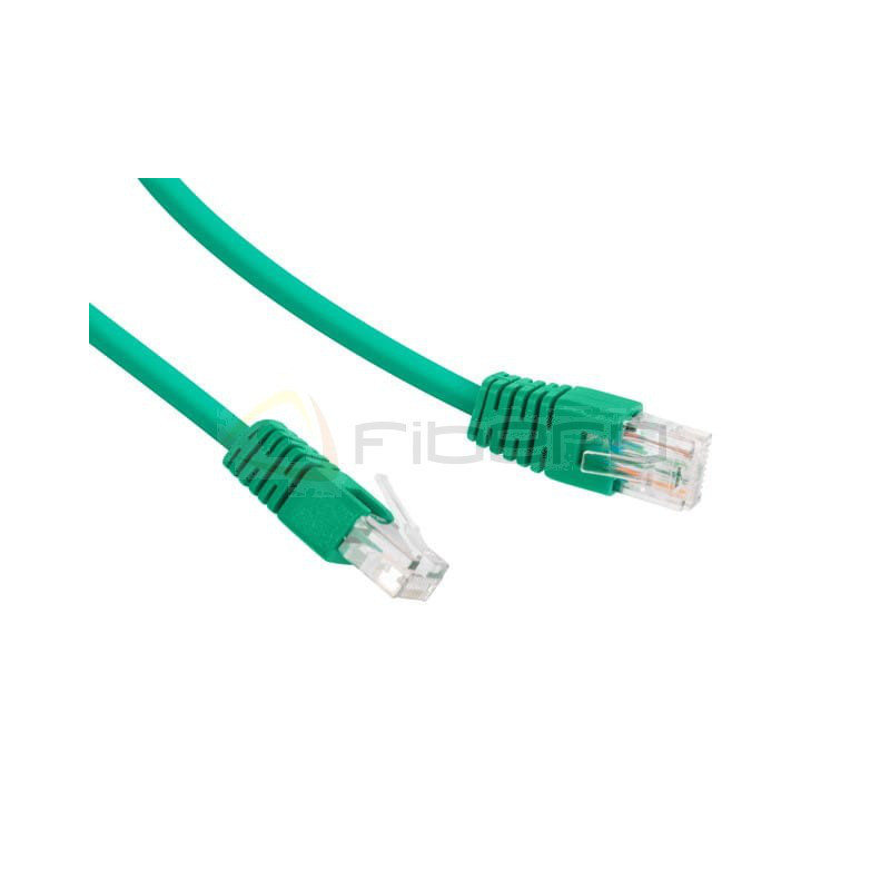 Patchcord BKT RJ45 kat.6 U/UTP LS0H, wtyk zalewany, zielony 5m