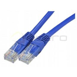 Patchcord BKT RJ45 kat.6 U/UTP LS0H, wtyk zalewany, niebieski 0.5m