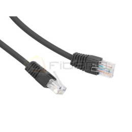 Patchcord BKT RJ45 kat.6 U/UTP LS0H, wtyk zalewany, czarny 5m