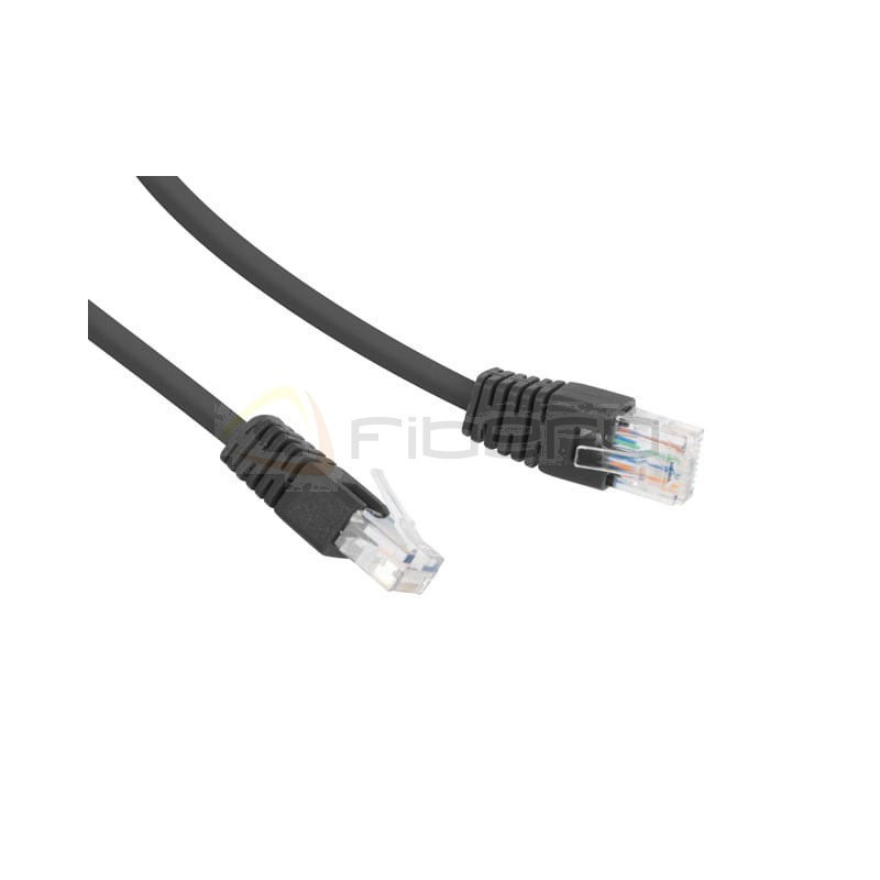 Patchcord BKT RJ45 kat.6 U/UTP LS0H, wtyk zalewany, czarny 3m