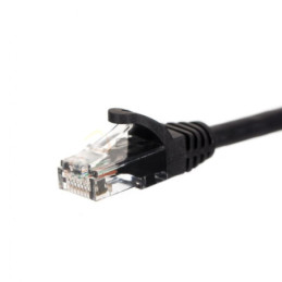 Patchcord BKT RJ45 kat.6 U/UTP LS0H, wtyk zalewany, czarny 0.5m