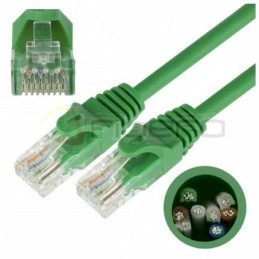 Patchcord BKT RJ45 kat.5e U/UTP LS0H, wtyk zalewany, zielony 0.5m