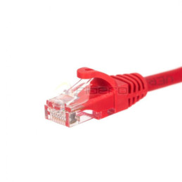 Patchcord BKT RJ45 kat.5e F/UTP LS0H, wtyk zalewany, czerwony 3m