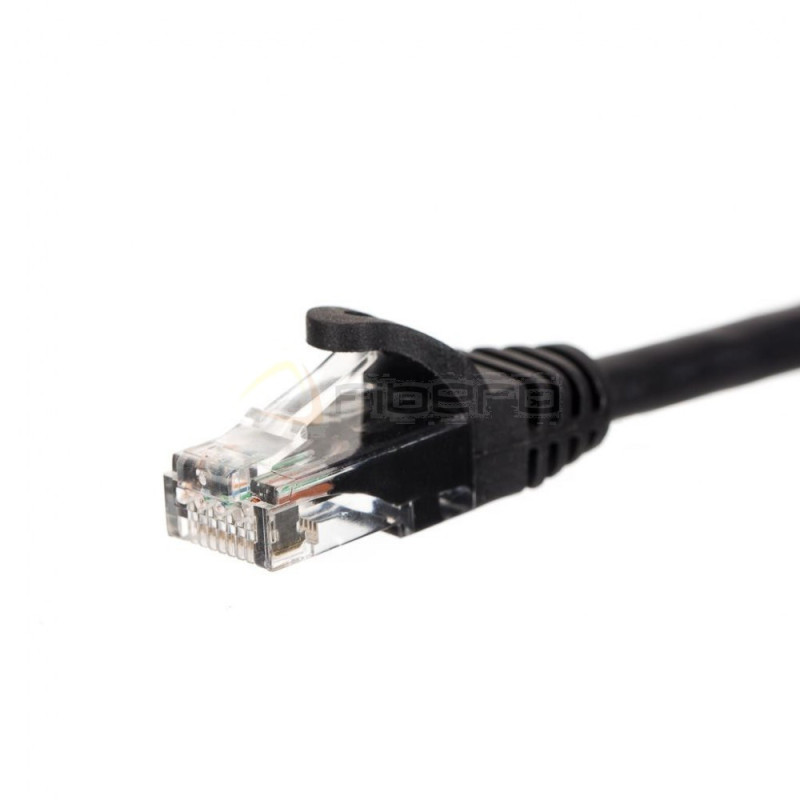 Patchcord BKT RJ45 kat.5e F/UTP LS0H wtyk zalewany, czarny 5m
