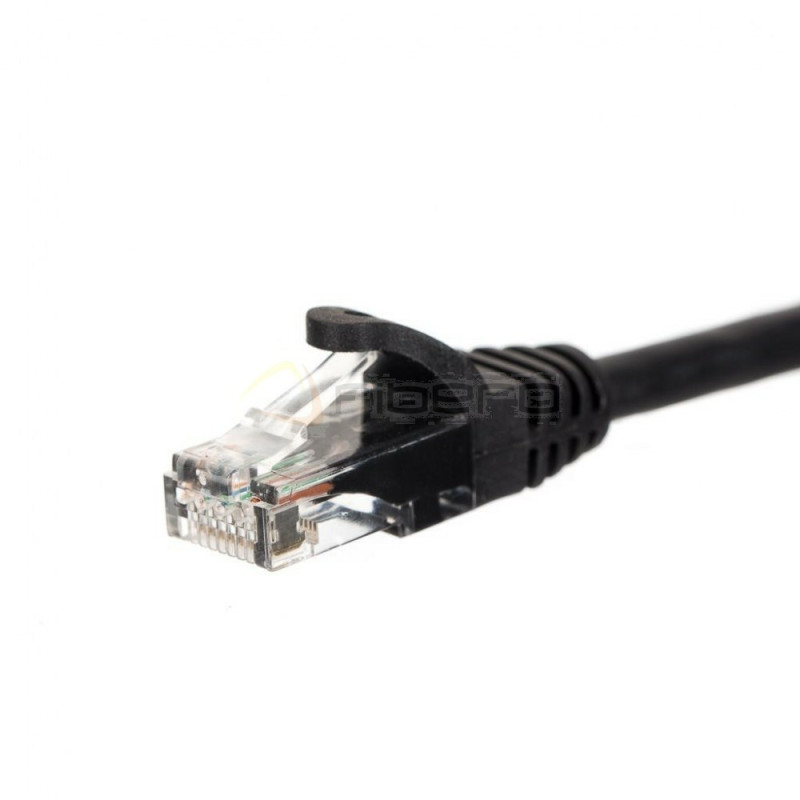 Patchcord BKT RJ45 kat.5e F/UTP LS0H wtyk zalewany, czarny 2m