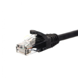 Patchcord BKT RJ45 kat.5e F/UTP LS0H wtyk zalewany, czarny 0.5m