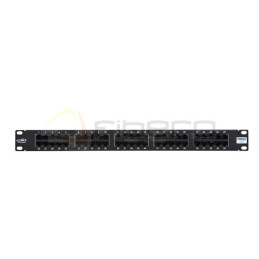 Panel krosowy BKT 19" 1U, ISDN, nieekranowany, 50xRJ45, czarny