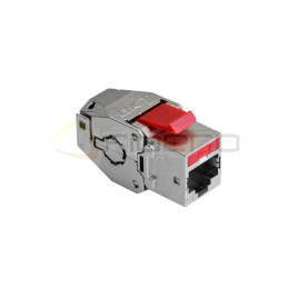 Moduł BKT RJ45 kat.6A, ekranowany, keystone, beznarzędziowy, classic, zaślepka przeciwkurzowa