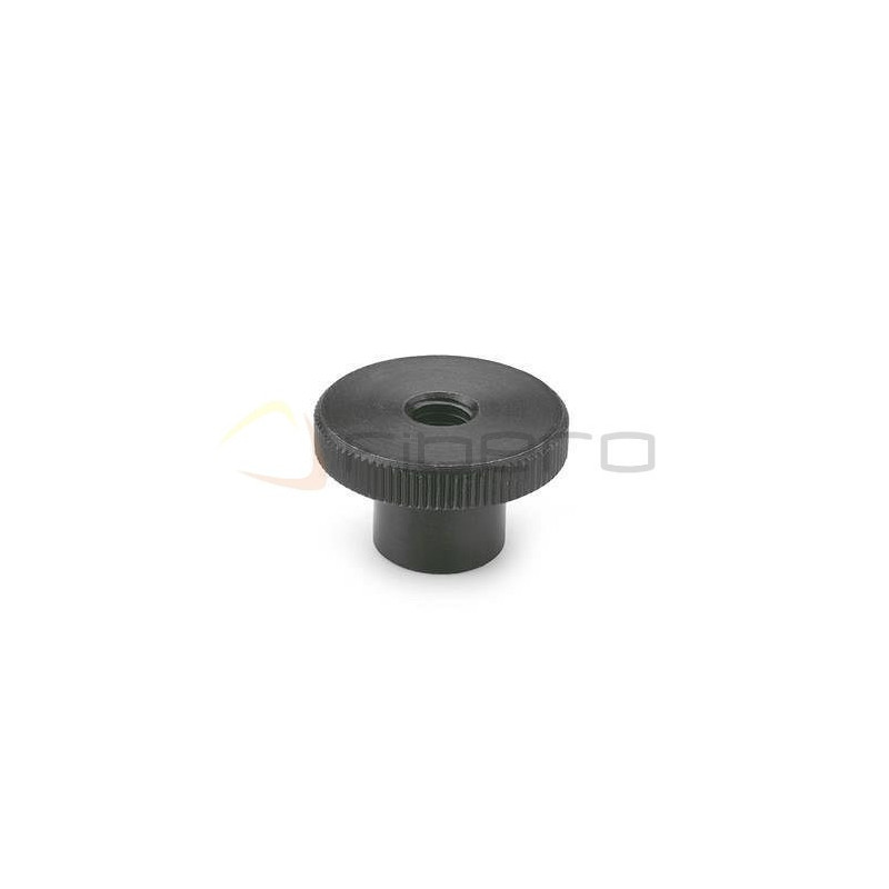 Nakrętka radełkowana M5x16x6mm, nylonowa, BN5934, na trzpień do przełącznic