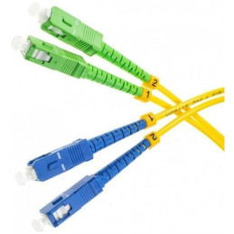 Patchcord BKT FO Standard, OS2 G.652.D, duplex, SC/UPC-SC/APC, 1m