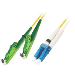 Patchcord BKT FO Standard, OS2 G.652.D, duplex, E2000/APC-LC/UPC, 1m