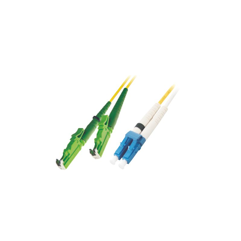 Patchcord BKT FO Standard, OS2 G.652.D, duplex, E2000/APC-LC/UPC, 1m