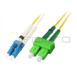 Patchcord BKT FO Standard, OS2 G.652.D, duplex, SC/APC-SC/APC, 2m