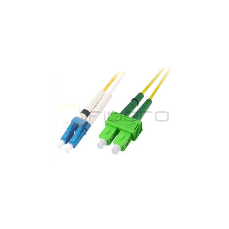 Patchcord BKT FO Standard, OS2 G.652.D, duplex, SC/APC-SC/APC, 2m