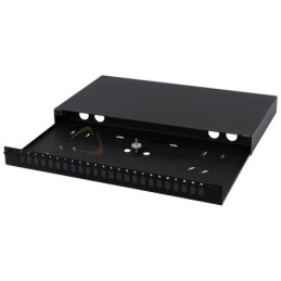 Przełącznica BKT VENI-2-TOP, 19", 1U, wysuwalna, bez płyty czołowej, czarny
