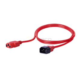Kabel zasilający BKT - gniazdo IEC 320 C13 10A, wtyk IEC 320 C14 10A, 3 x 1,0 m