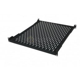 Półka stała BKT 19", 1U, o gł. 650 mm., mocowana w czterech punktach RAL 9005 czarny