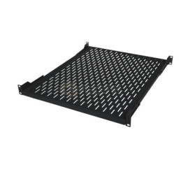 Półka stała BKT 19", 1U, o gł. 550 mm., mocowana w czterech punktach RAL 9005 czarny