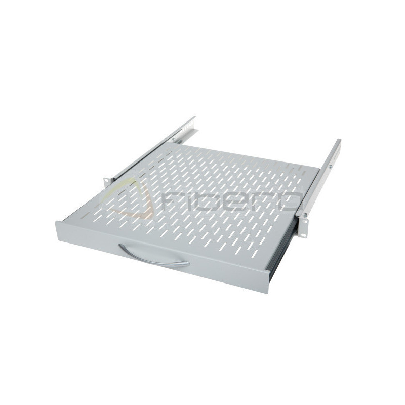 Półka ruchoma BKT 19",1U, o gł. 450mm, mocowana w czterech punktach RAL 7035 szary