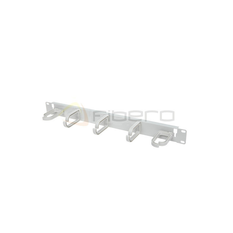 Poziomy organizator kabli BKT 19" - z plastikowymi uszami RAL 7035 szary 1U
