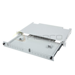 Szuflada zapasu kabla BKT 1U, 19", RAL 9005 czarny