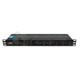 Listwa zasilająca BKT DUAL 19" 1U, 16xIEC 320 C13, przód 8xIEC 320 C13 tył 8xIEC 320 C13, kontrolka LED, wtyk zasilający IEC