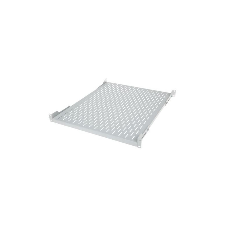 Półka stała BKT 19", 1U, o gł. 650 mm., mocowana w czterech punktach RAL 7035 szary ( podwyższona nośność 150kg)