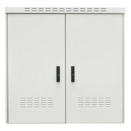 Szafa zewnętrzna BKT AluCab2 19” 22U 800/800/1195 (szer/gł/wys) IP55 RAL7035 (aluminiowa, dwupłaszczowa, jednokomorowa, je