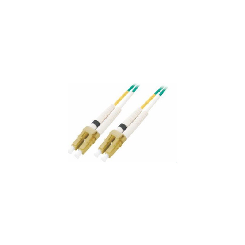 Patchcord BKT FO Standard, OM4, duplex, LC/PC-LC/PC, wtyk beżowy, bez etykiety, 10m