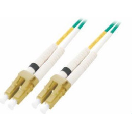 Patchcord BKT FO Standard, OM4, duplex, LC/PC-LC/PC, wtyk beżowy, bez etykiety, 3m