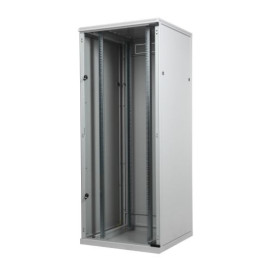 Szafa SRS ECO, BKT 42U, 800/1000/1980, szer./gł./wys. mm. drzwi przednie pełne szkło, RAL 7035 szary, "ECO" ( konstrukcja sp