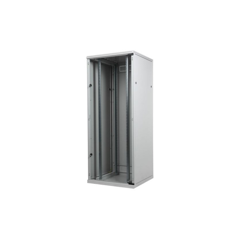 Szafa SRS ECO, BKT 42U, 800/1000/1980, szer./gł./wys. mm. drzwi przednie pełne szkło, RAL 7035 szary, "ECO" ( konstrukcja sp