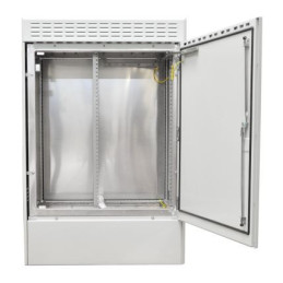 Szafa 19” zewnętrzna BKT AluCabMFG8, 1000x500x1500 (szer/gł/wys) RAL7038 IP55 (jednokomorowa, drzwi jednoskrzydłowe