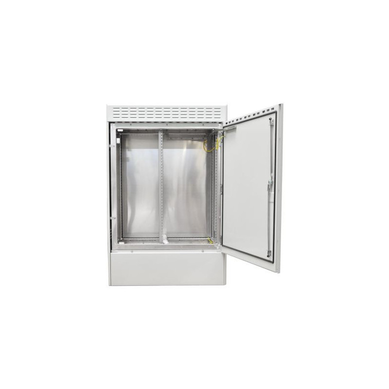 Szafa 19” zewnętrzna BKT AluCabMFG8, 1000x500x1500 (szer/gł/wys) RAL7038 IP55 (jednokomorowa, drzwi jednoskrzydłowe