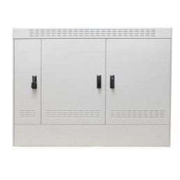 Szafa 19” zewnętrzna BKT AluCabMFG18, 2000x500x1500 (szer/gł/wys) RAL7038 IP55 (trójkomorowa, drzwi trójskrzydłow