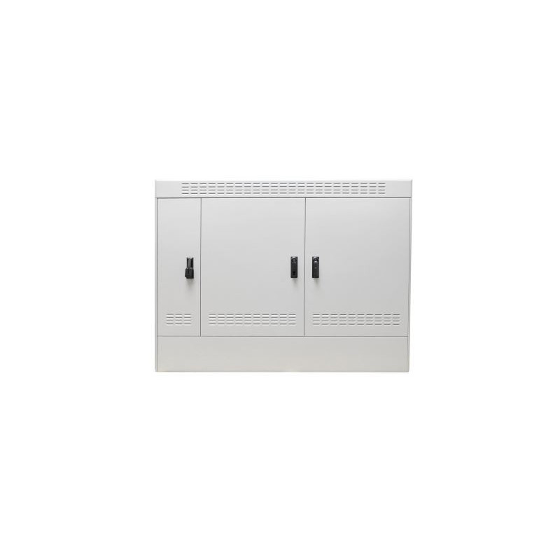 Szafa 19” zewnętrzna BKT AluCabMFG18, 2000x500x1500 (szer/gł/wys) RAL7038 IP55 (trójkomorowa, drzwi trójskrzydłow